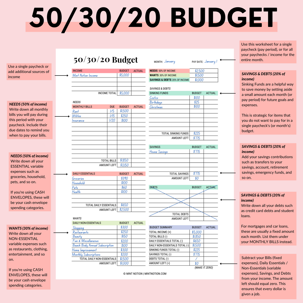 Budget Planner (Printable)