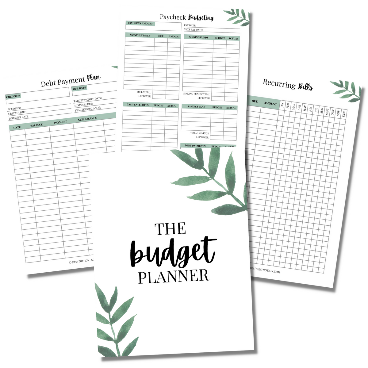 Monthly Budget Planner • The Printables