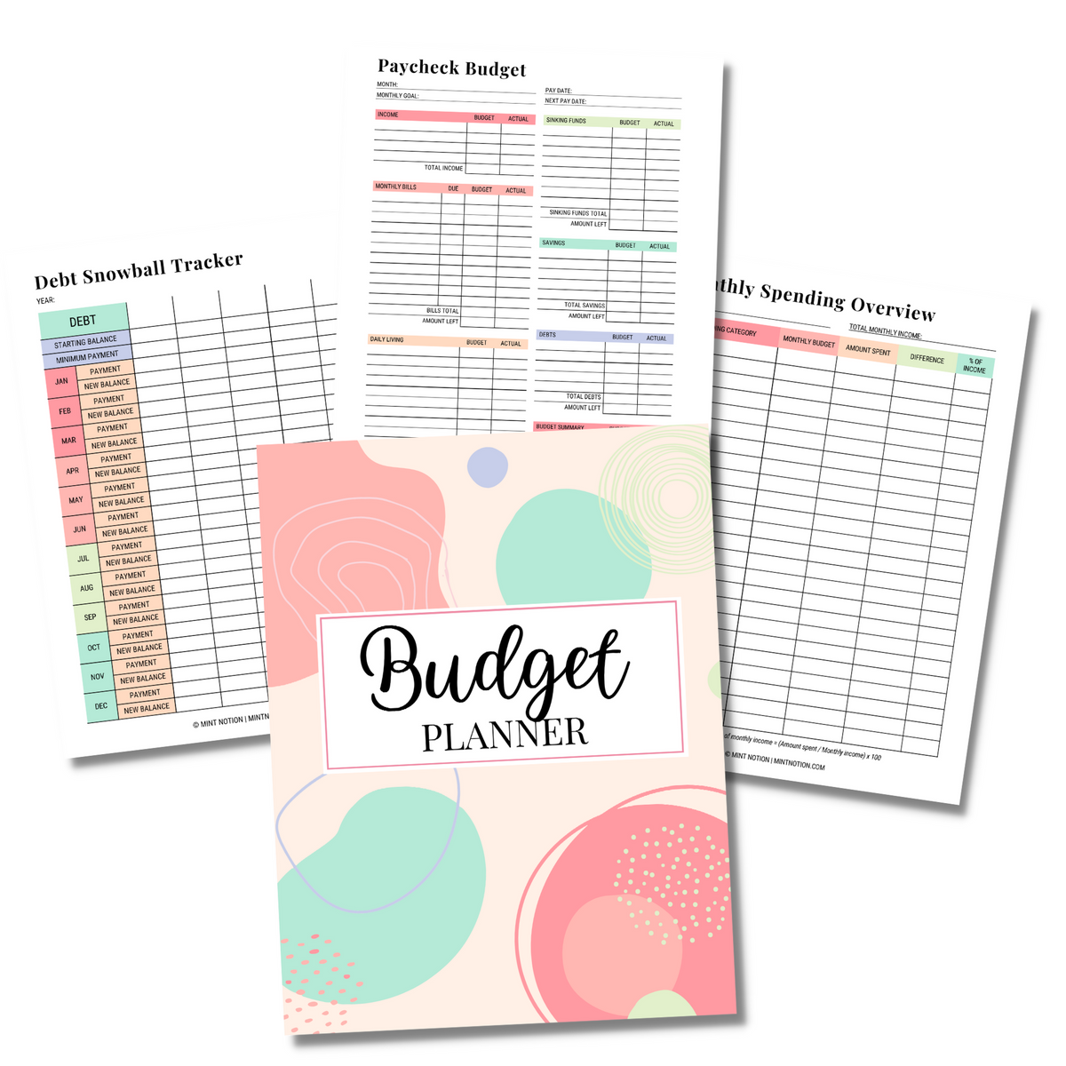 Budget Planner Printable, Finance Planner, Bi-weekly Budget, Monthly Budget,  Weekly Budget, Paycheck Budget Printable, Budget Template 