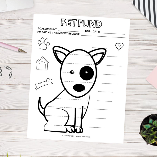 Pet Dog Savings Tracker (Printable)