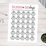 30 Day Savings Challenge - Save $1,000 In A Month