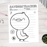 Kid's Savings Trackers Printable Bundle