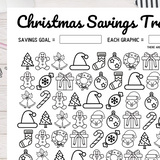 Christmas Savings Tracker - Doodles (Printable)