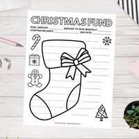 Christmas Savings Tracker - Stocking (Printable)
