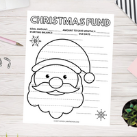 Christmas Savings Tracker - Santa Claus (Printable)