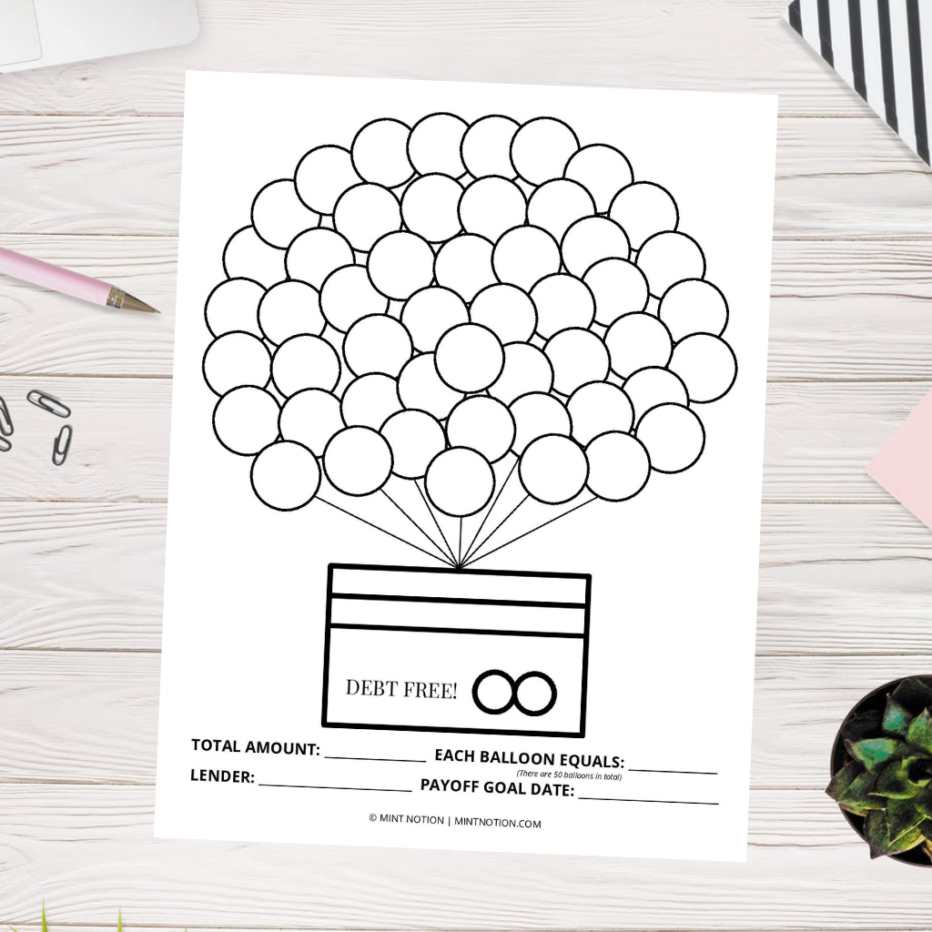 credit-card-debt-free-chart-printable-mint-notion-shop