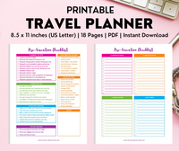 Travel Planner Printables