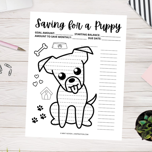 Saving for a Puppy (Printable)