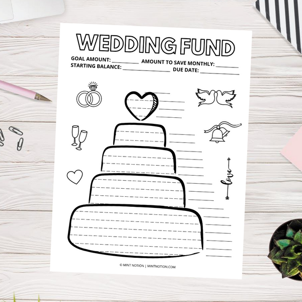 Wedding Fund Savings Tracker (Printable)