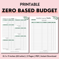 Budget Planner Printables – Mint Notion Shop